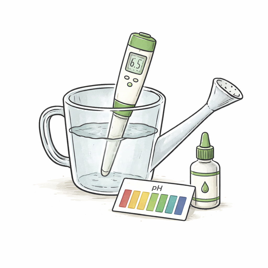 pH-Wert Messung bei Cannabis mit digitalem Tester im Wasserglas