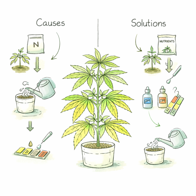kalziummangel bei cannabis symptome und lösungen gelbe blätter pflanze