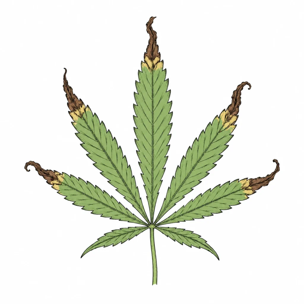 Cannabis Blattspitzen braun