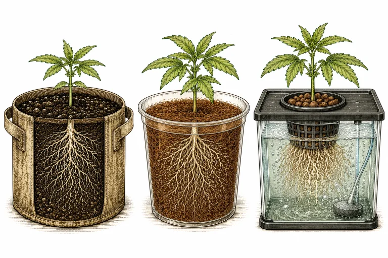 Cannabis Erde Coco Hydro Substrat Vergleich für unterschiedliche pH-Bereiche