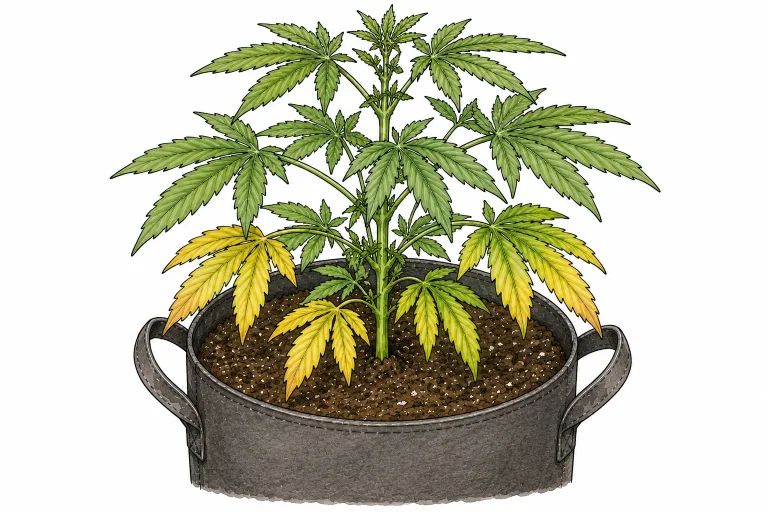 Cannabis gelbe Blätter Ursachen erkennen