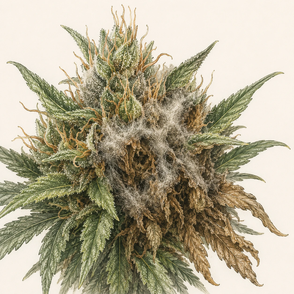 Cannabis Schimmel nach Regen