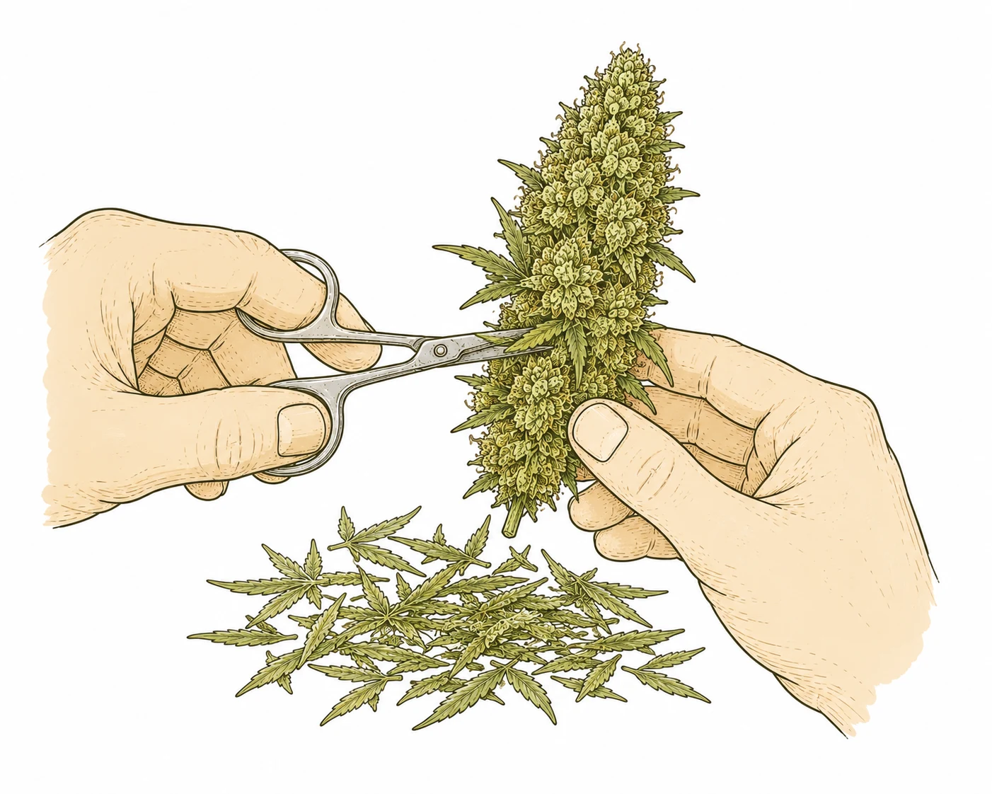 Cannabis Manicure trimmen