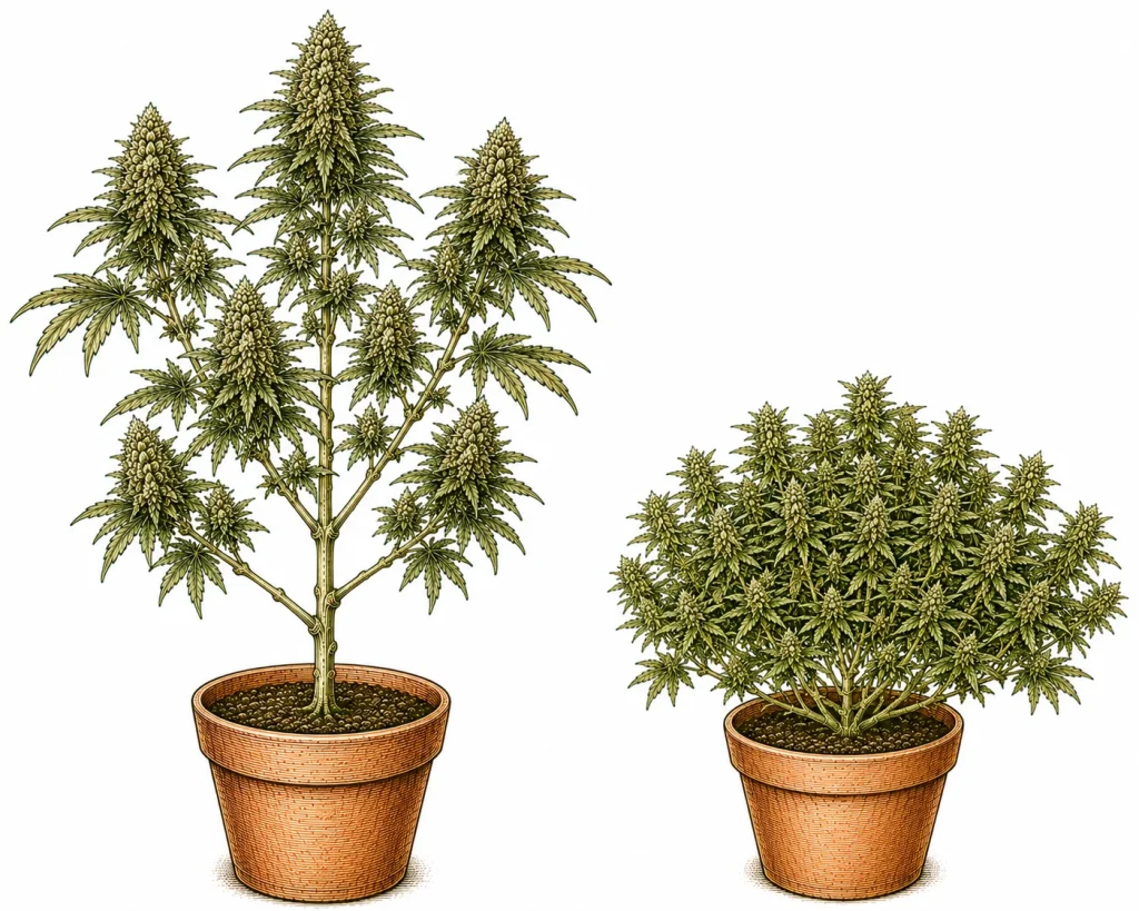 Cannabis Monster Cropping — kleiner Klon mit extrem buschigem, dicht verzweigtem Wuchs