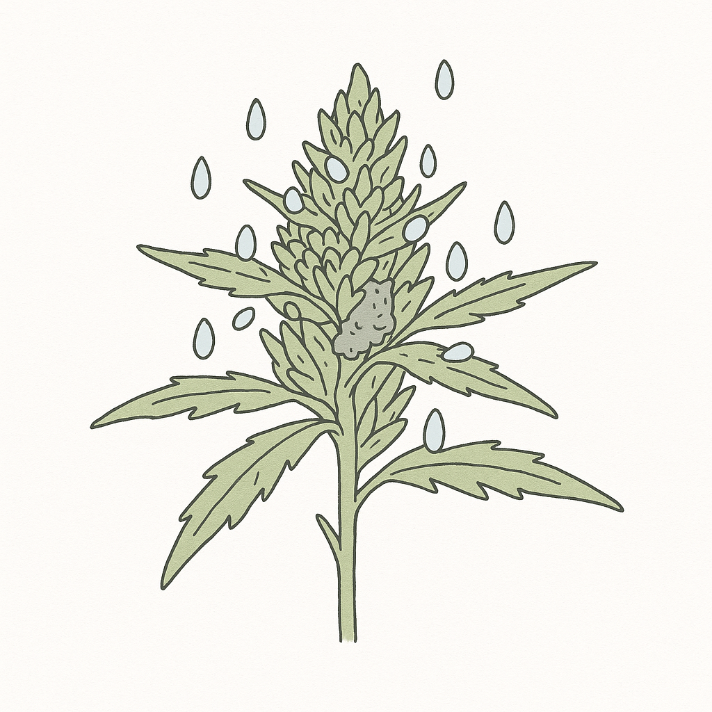 Cannabis Schimmel nach Regen Outdoor