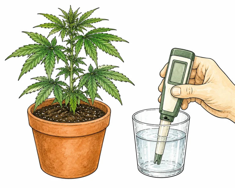 Cannabis pH Wert Giesswasser messen mit pH Messgerät