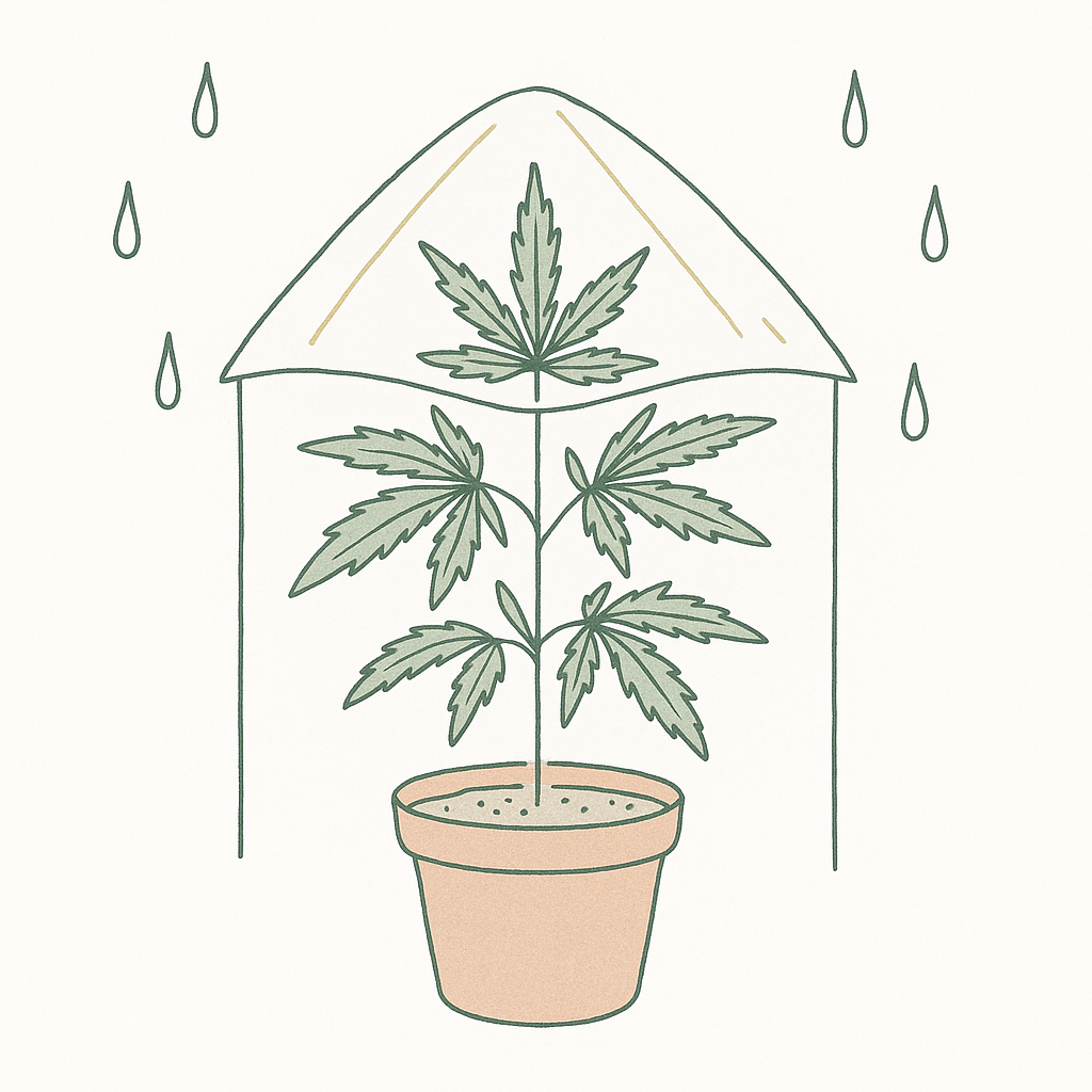 Cannabis Regenschutz Outdoor