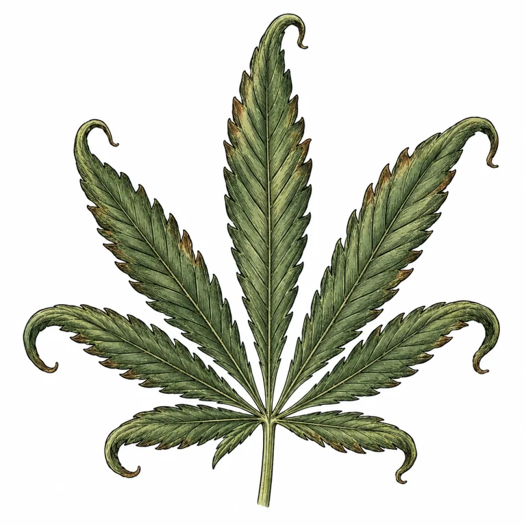 Cannabis Überdüngung Symptome Clawing verbrannte Blattspitzen
