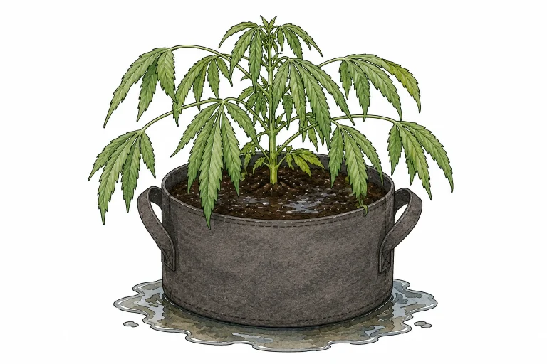 Cannabis Überwässerung hängende Blätter Symptome erkennen