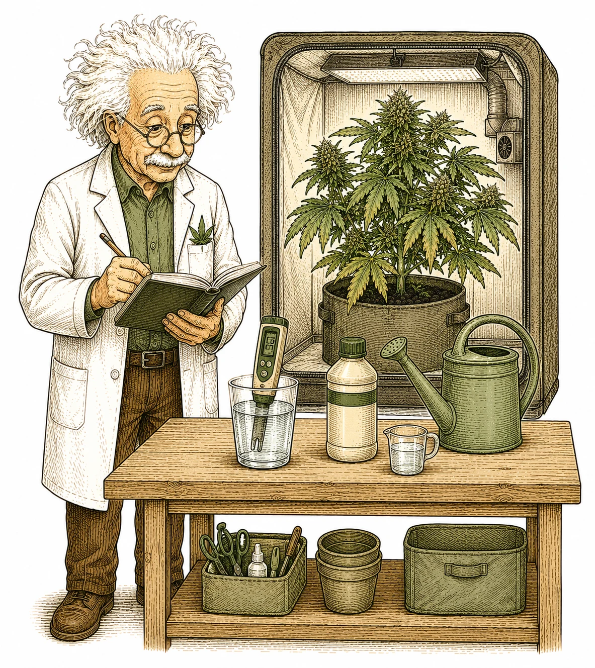 Kaliummangel Cannabis beheben pH-Messgerät Kaliumdünger