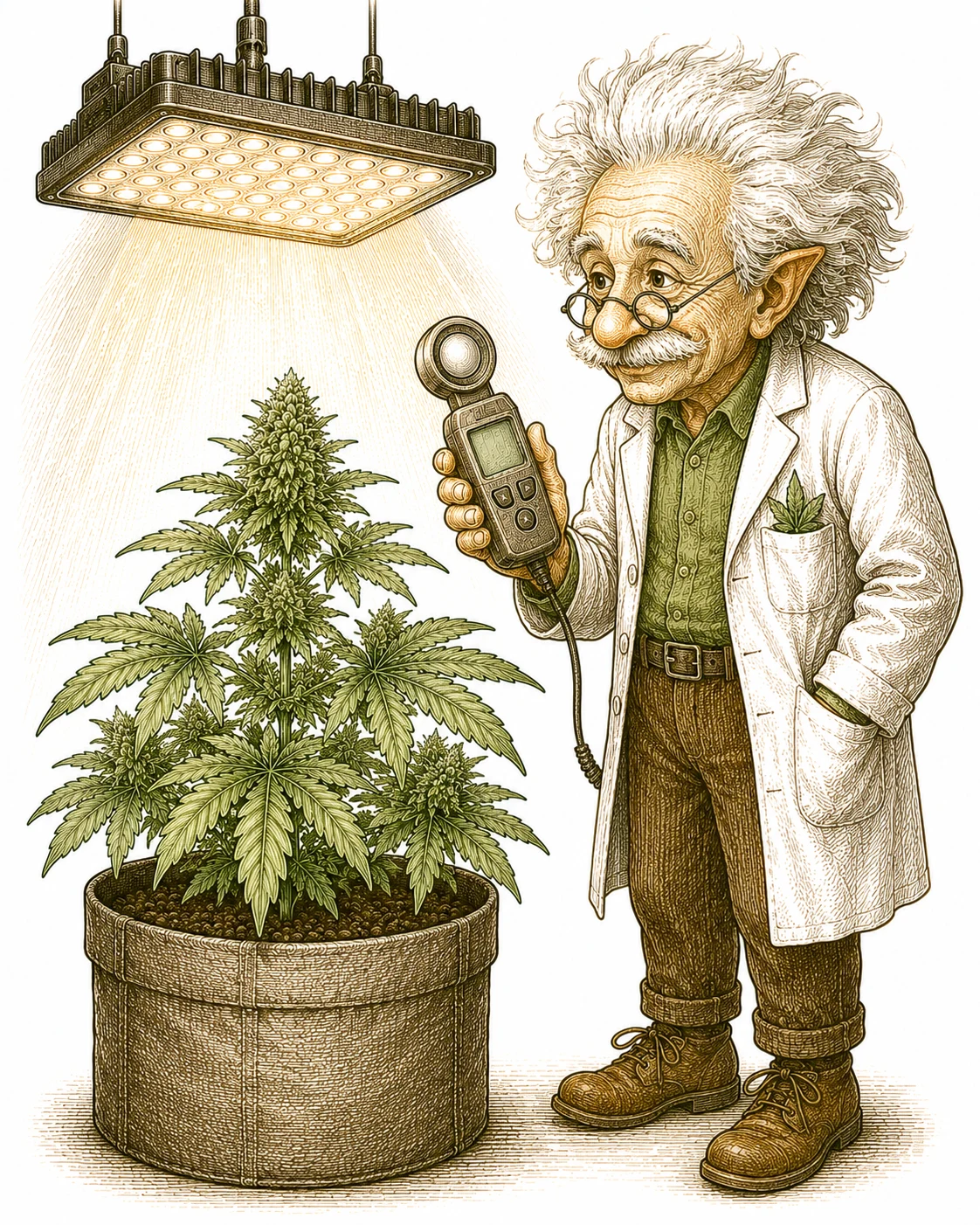 Licht Cannabis Spektrum und Beleuchtungsdauer