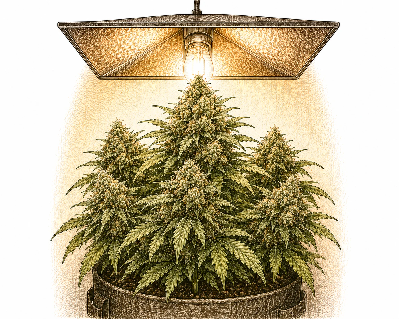 Licht Cannabis Spektrum Blüte HPS Warmlicht