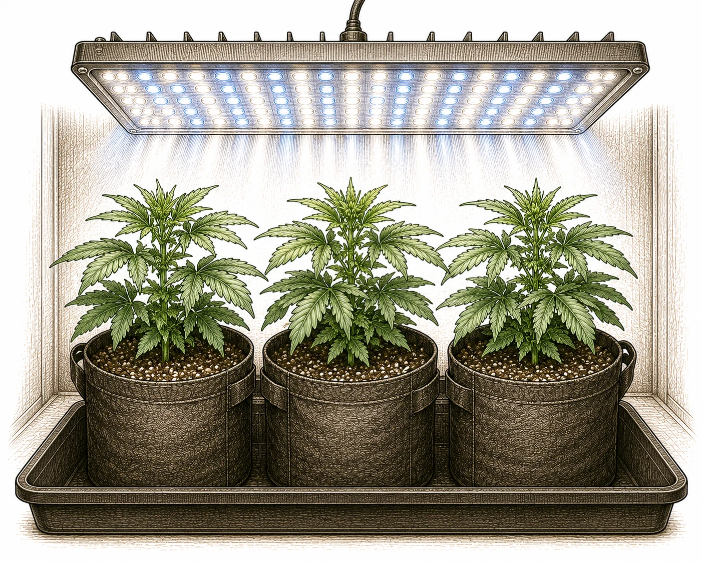 Licht Cannabis Spektrum Vegetativ blaues LED Licht
