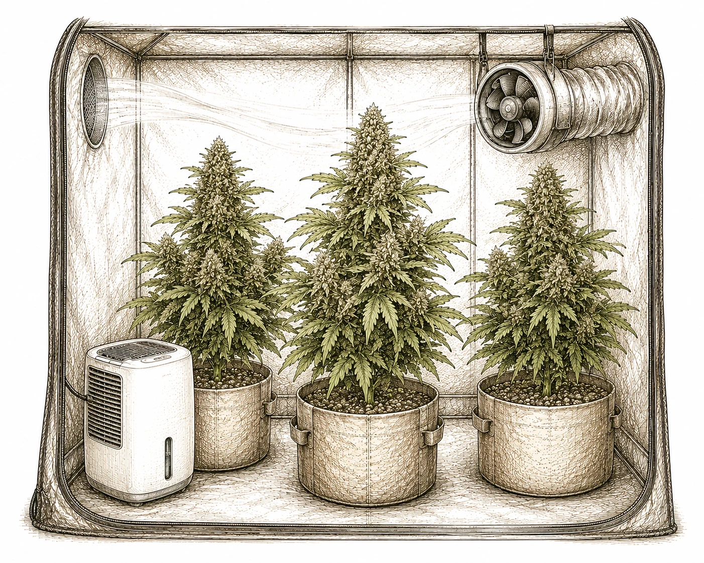 Luftfeuchtigkeit Cannabis Entfeuchter Blütephase Schimmelschutz
