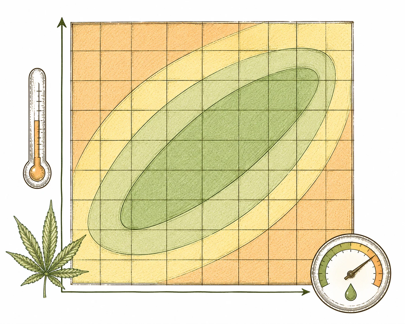 Luftfeuchtigkeit Cannabis VPD Tabelle Temperatur Luftfeuchtigkeit