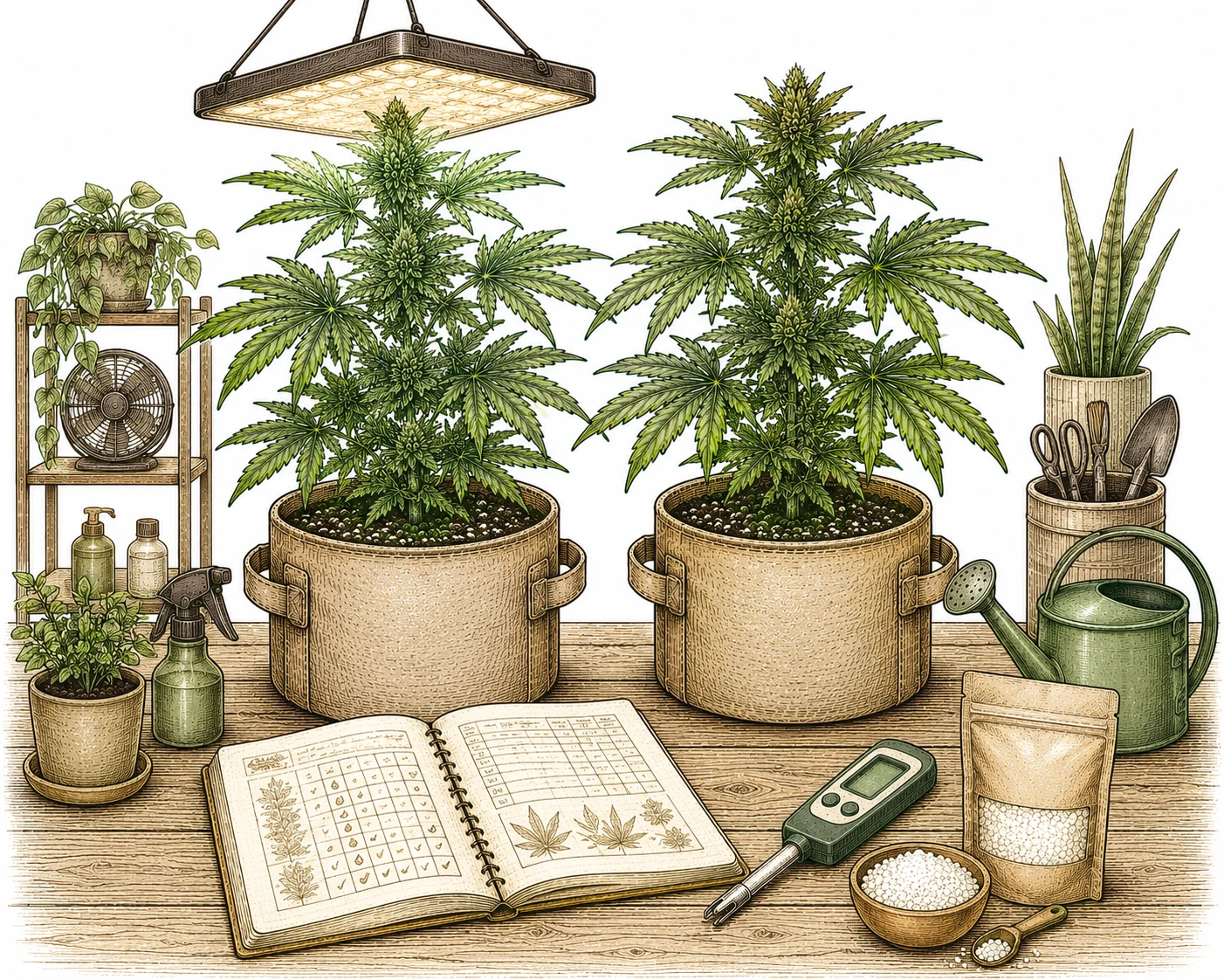 Magnesiummangel Cannabis vorbeugen – strukturierter Grow mit Düngeplan und pH-Kontrolle