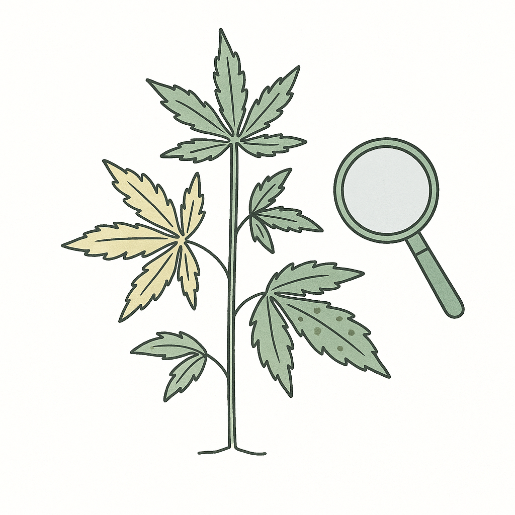 Outdoor Cannabis Probleme erkennen