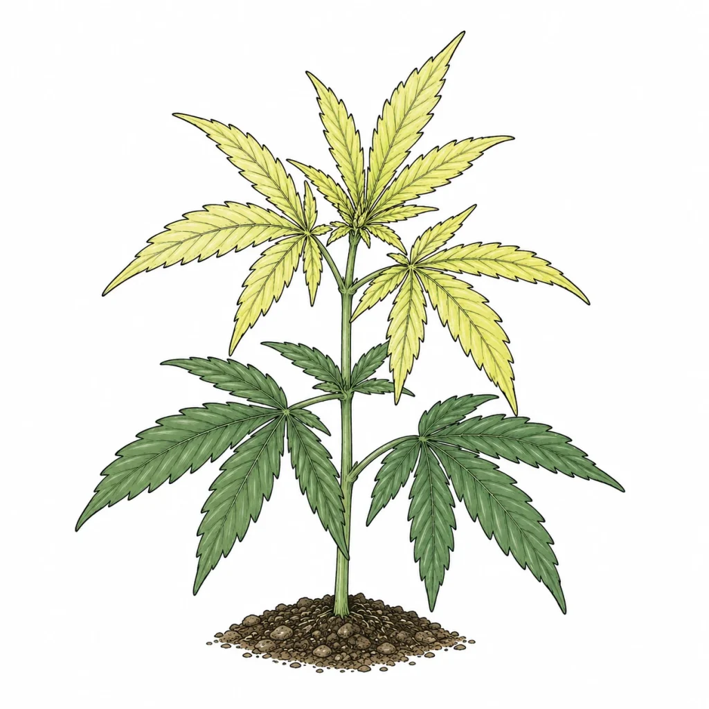 Schwefelmangel Cannabis erkennen