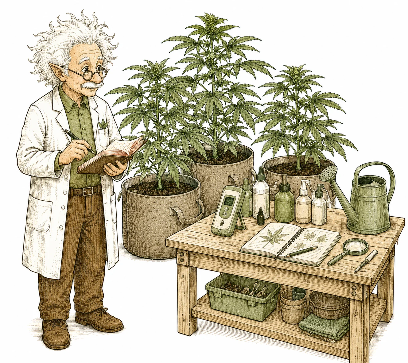 Stickstoffmangel Cannabis vorgebeugt gesunde Pflanzen Indoor Plantage Doc