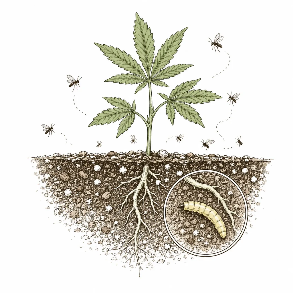 Trauermücken Cannabis