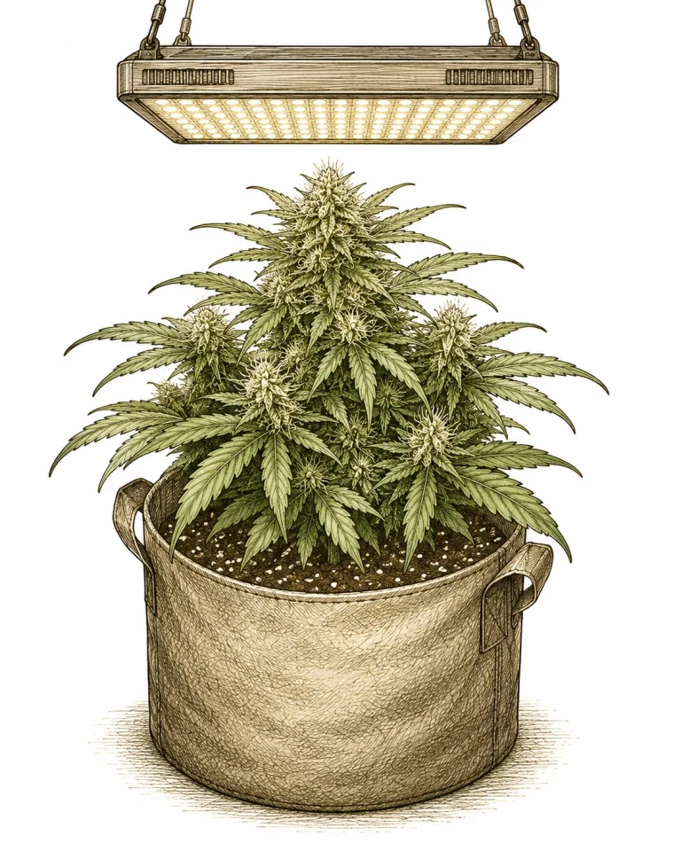 Autoflower kompakt Indoor LED blühend im Topf