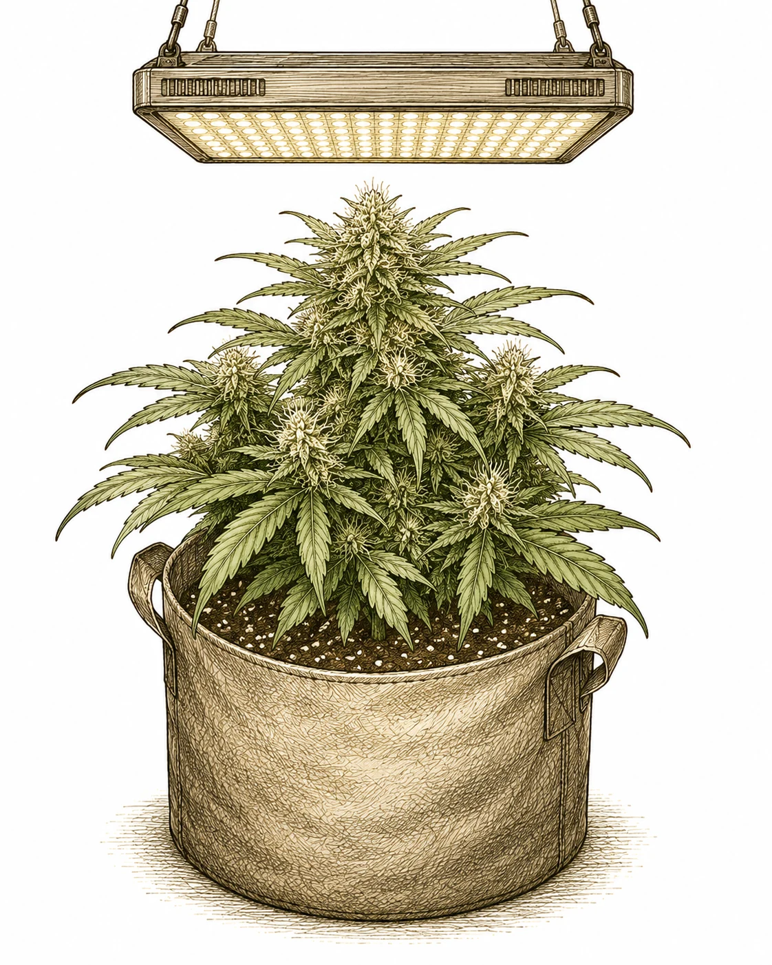 Autoflower kompakt Indoor LED blühend im Topf