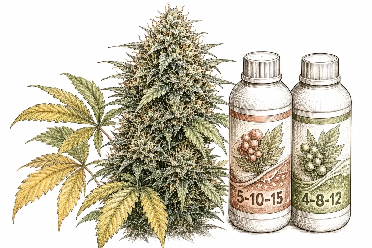 Cannabis Dünger für die Blütephase: Bloom-NPK-Verhältnis