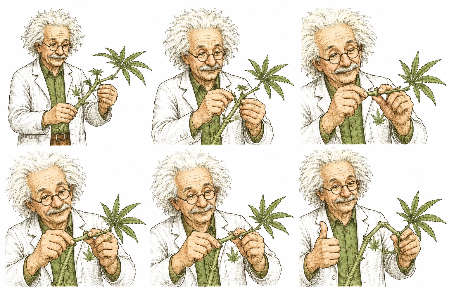 Cannabis Super Cropping Bild 3 — Beim Super Cropping wird der Stängel zwischen den Fingern vorsichtig gequetscht und dann sanft geknickt