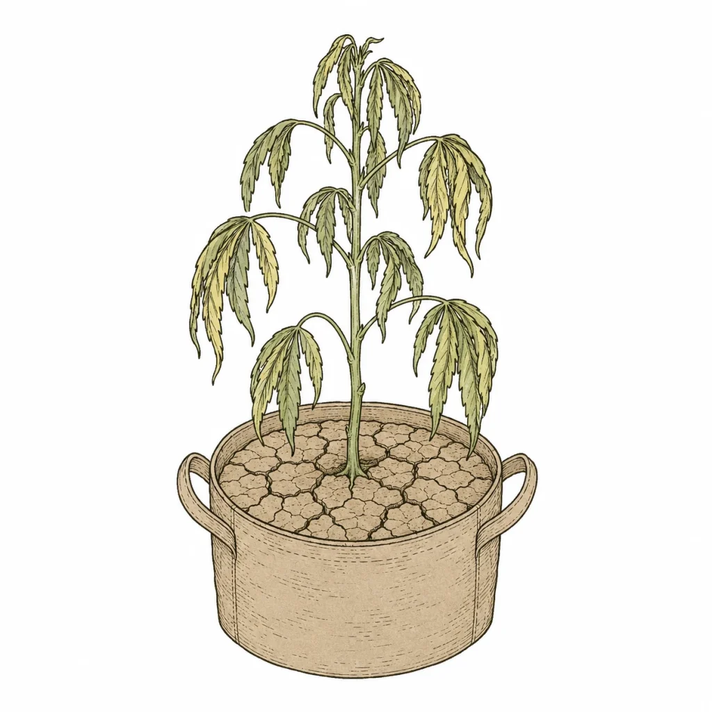 Cannabis Unterwässerung