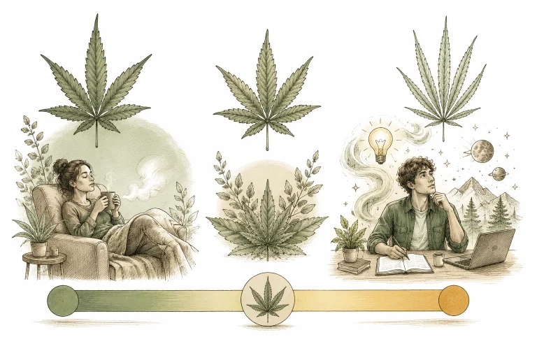Indica Sativa Wirkung entspannend anregend Spektrum