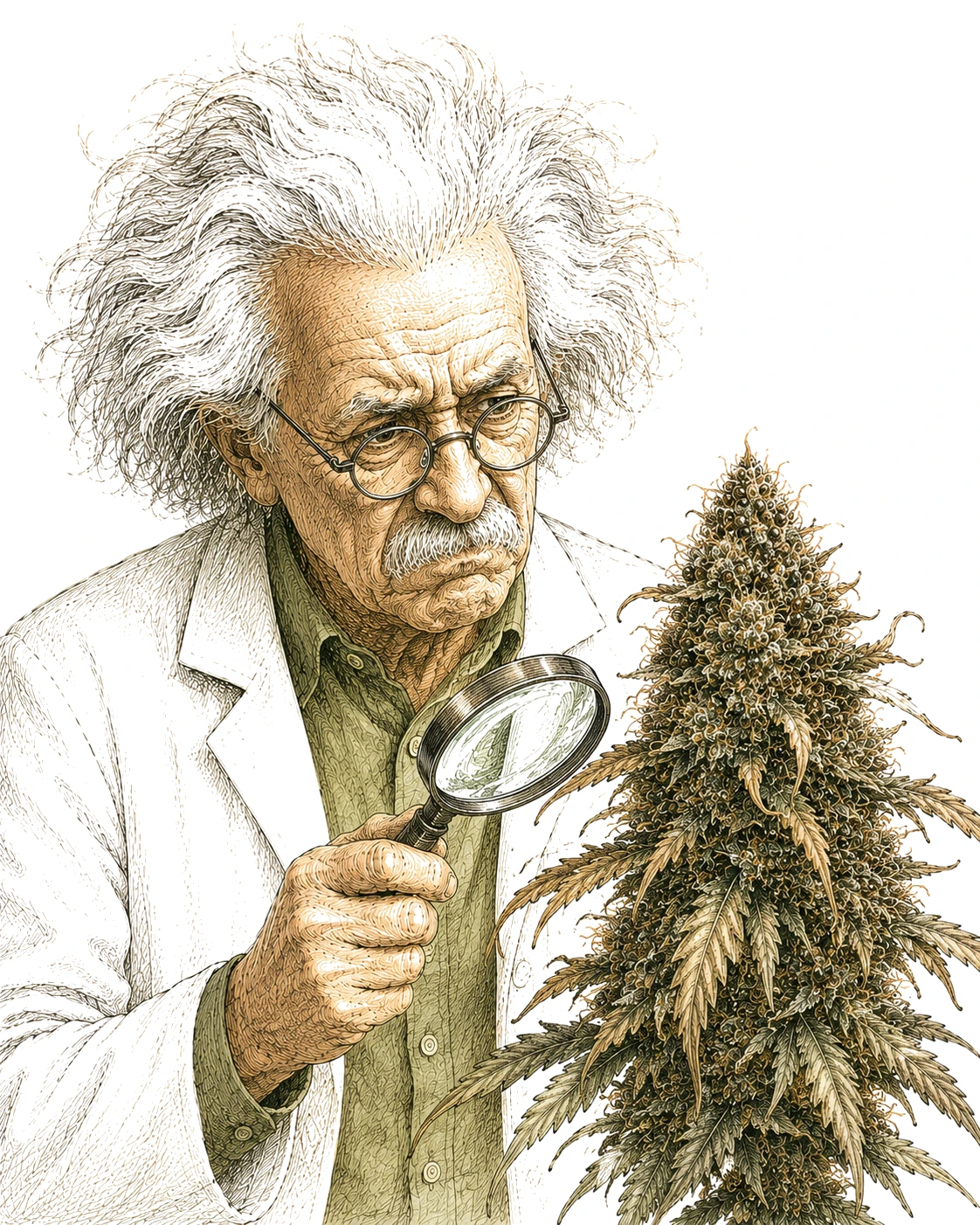 Plantage Doc überreife Cannabis Blüte dunkle Trichome