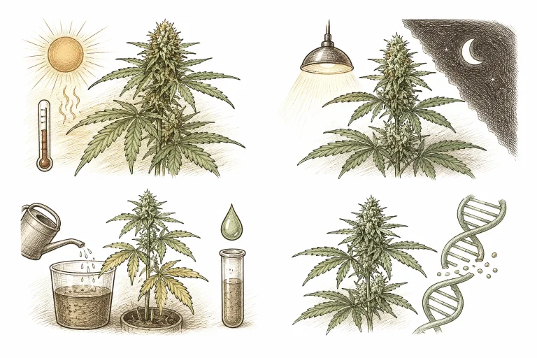 Cannabis Zwitter: Infografik: Stressfaktoren als Auslöser für Hermaphroditismus