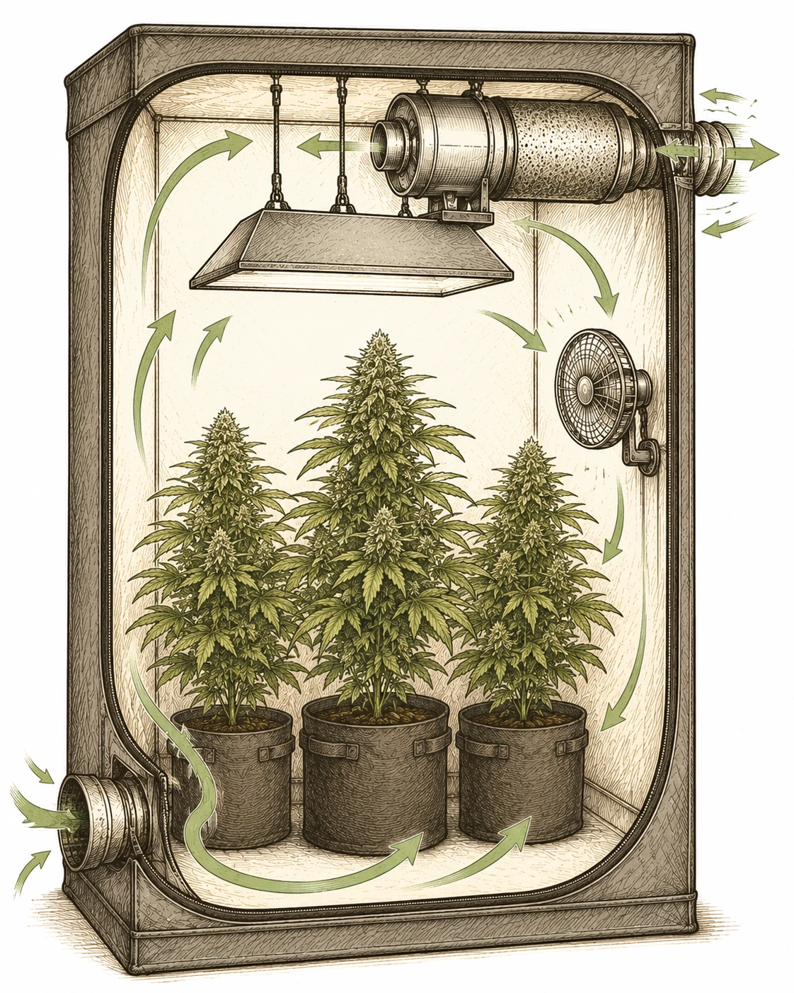 Cannabis Belüftung Growbox