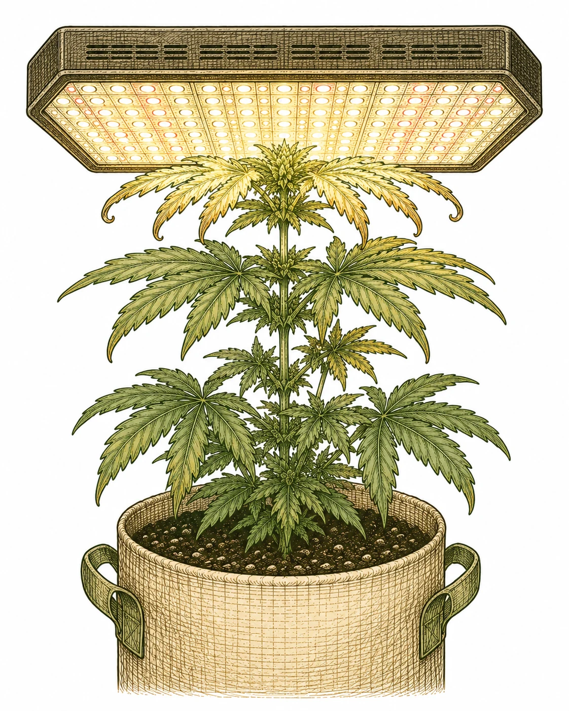 Warnbeispiel LED zu nah beim Growbox einrichten Cannabis