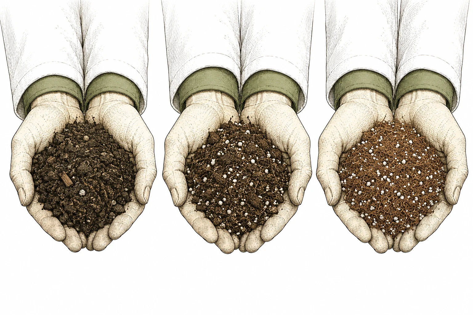 Substratmischungen im Vergleich: Erde, Cannabis-Mix, Kokos-Perlite