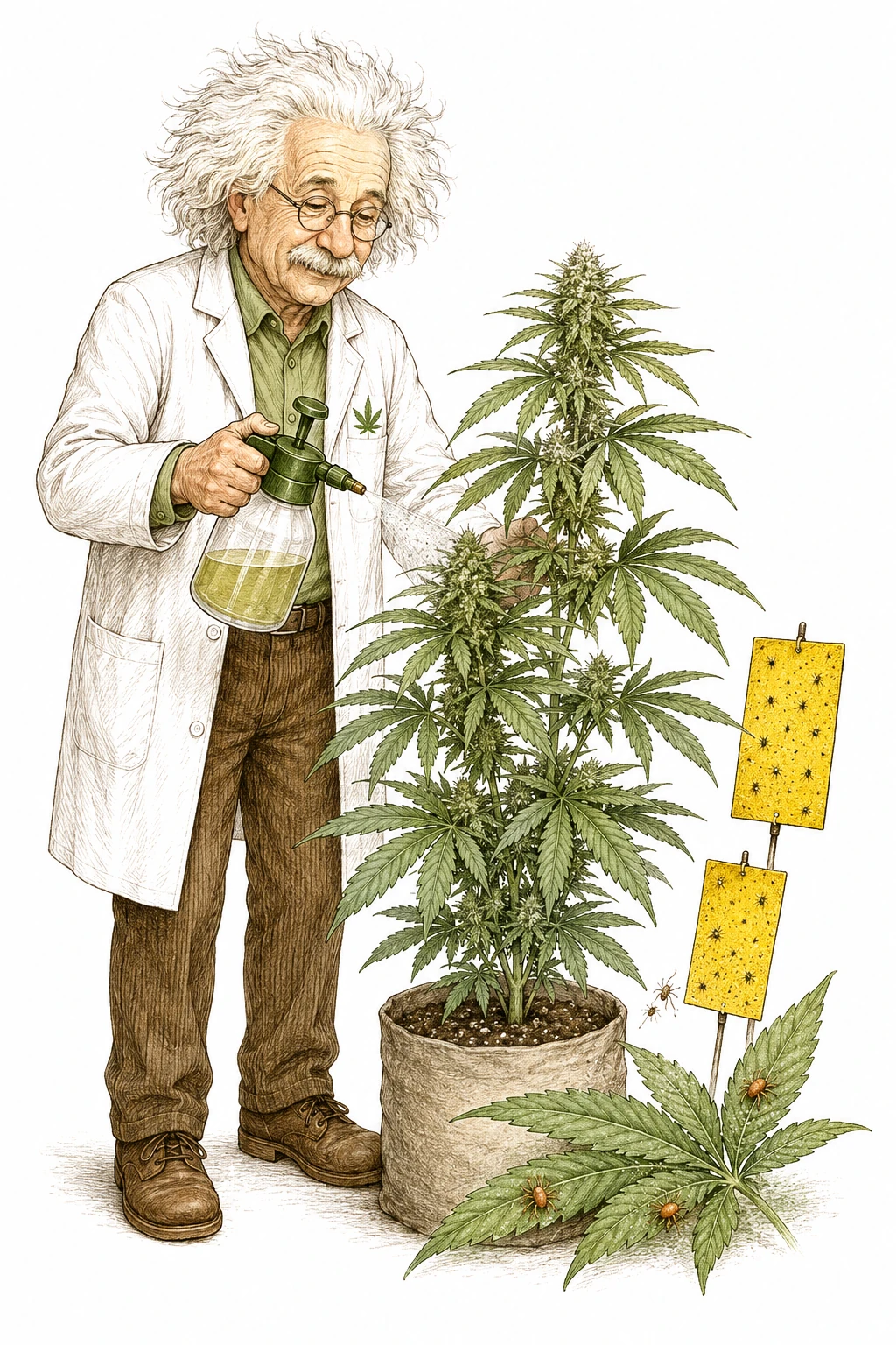 Thripse Cannabis bekämpfen – Neem-Öl, Leimfallen und Raubmilben