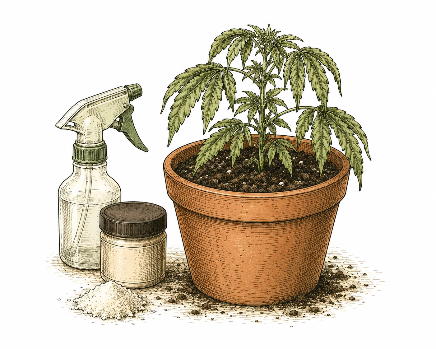 Cannabis Transplantationsschock nach dem Umtopfen