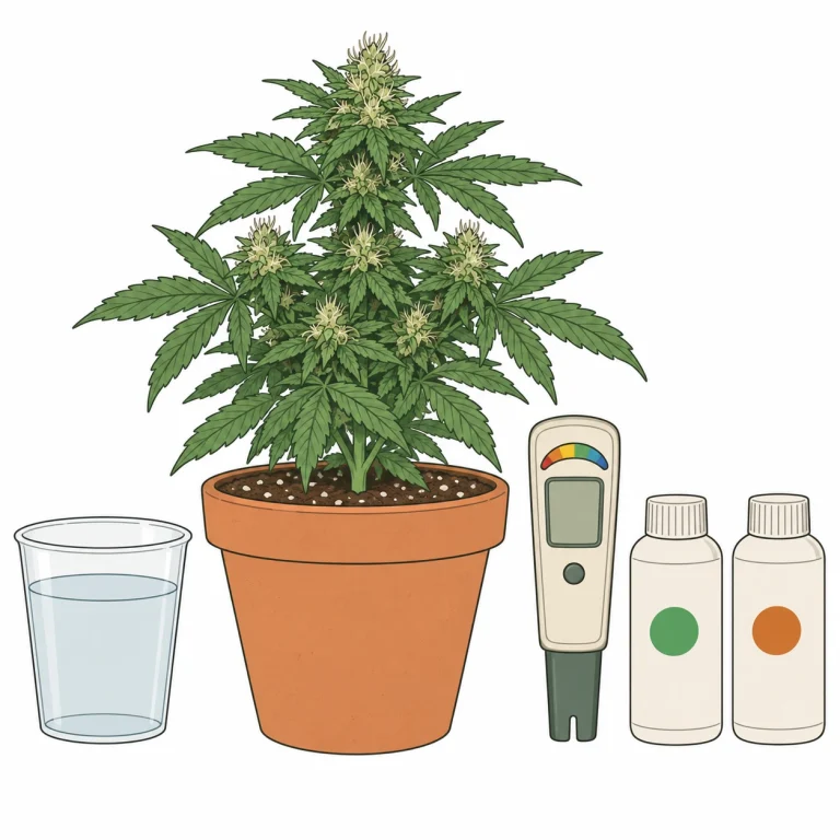 Autoflower Cannabis pH-Messung beim Düngen