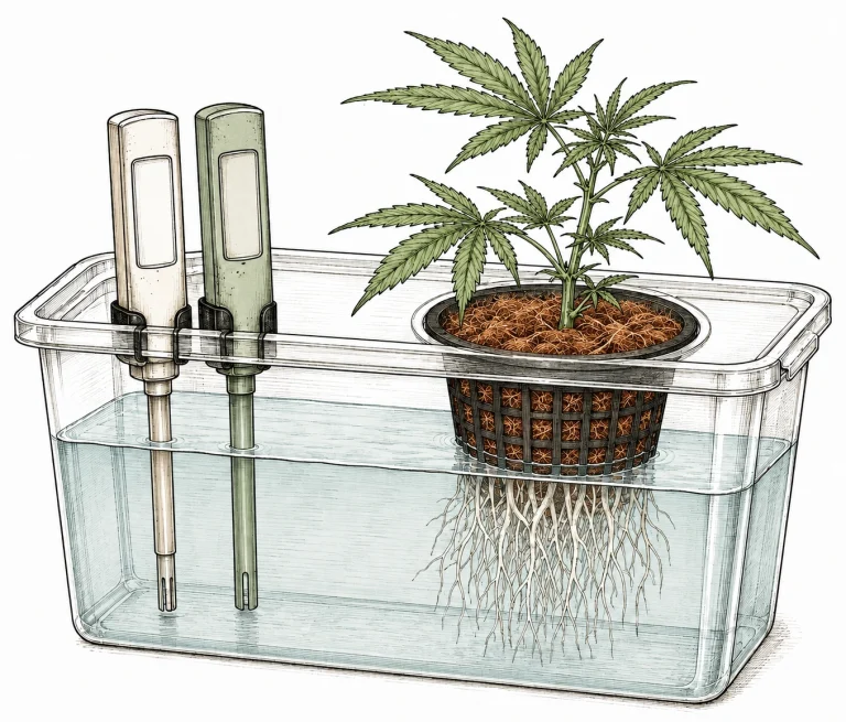 Calcium Überschuss Cannabis Hydroponik Coco Substrat