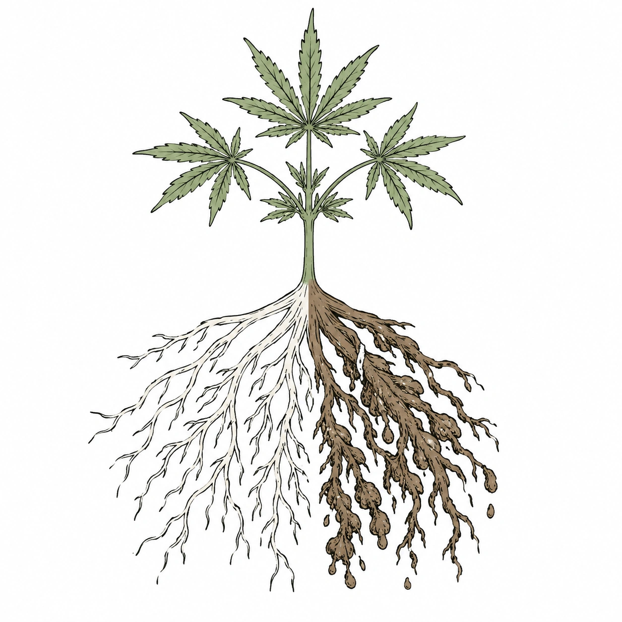 Cannabis Sauerstoffmangel Wurzeln
