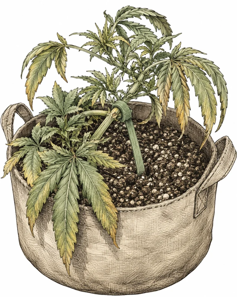 Cannabis Trainingsstress Symptome nach LST-Eingriff