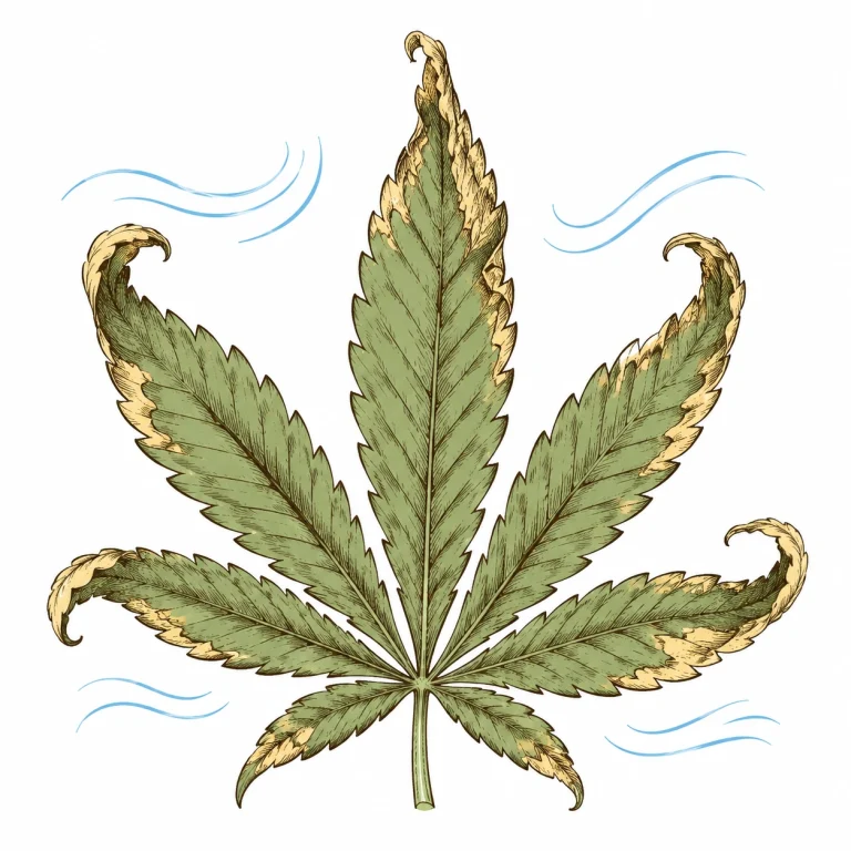 Cannabis Zugluft Taco-Effekt Blattsymptome