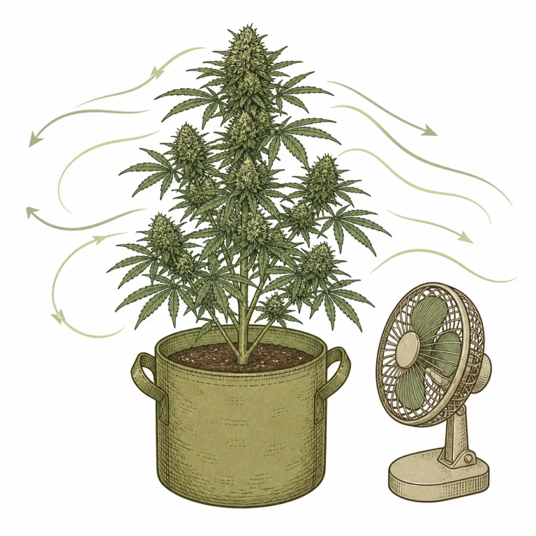 Cannabis Zugluft Ventilator richtig positionieren