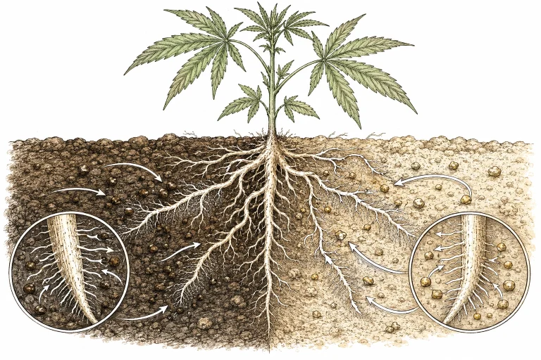 Eisen Überschuss Cannabis pH abhängige Wurzelaufnahme schematische Darstellung