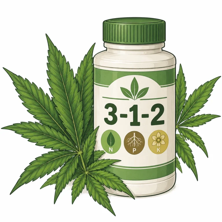 Cannabis NPK Tabelle Düngerbehälter mit NPK-Verhältnis