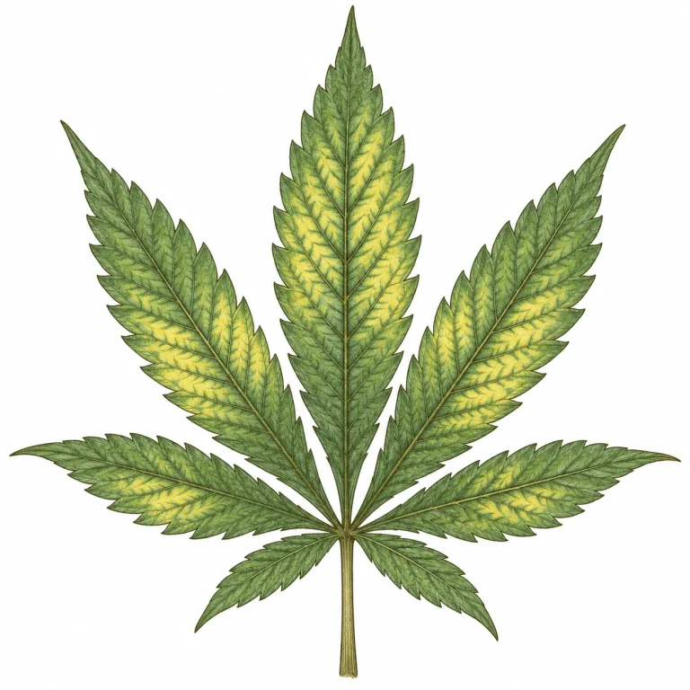 Cannabis NPK Tabelle Mikronährstoffmangel Blattadern