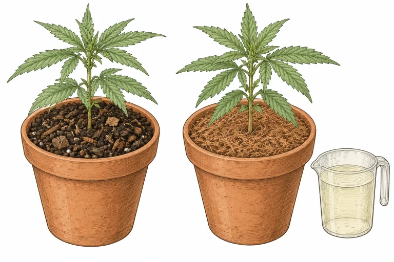 Cannabis NPK Tabelle organischer Dünger vs mineralischer Dünger