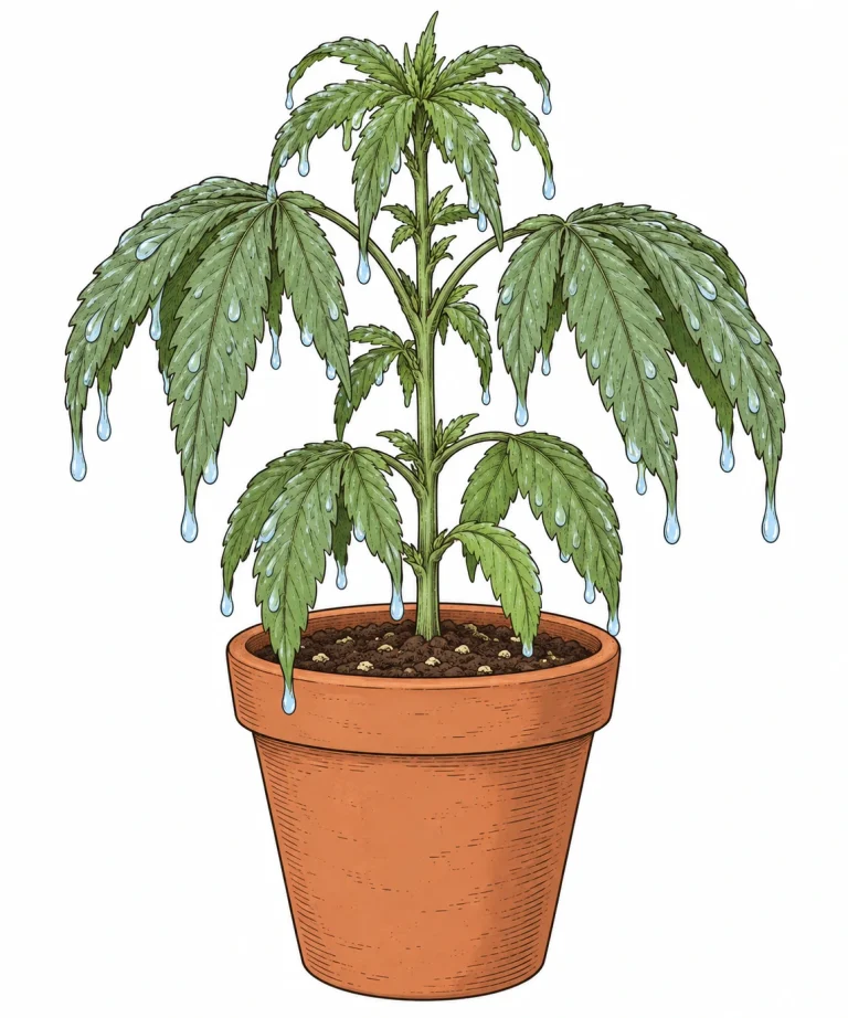 Cannabis Schädlingsbekämpfung Überdosierung tropfnasse Blätter