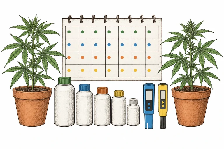 Stickstoffüberschuss Cannabis Dünge-Kalender EC pH-Messgerät