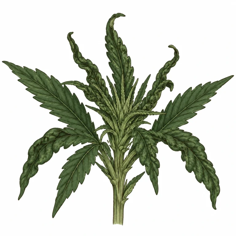 Zink Überschuss Cannabis dunkelgrüne verformte Triebspitze